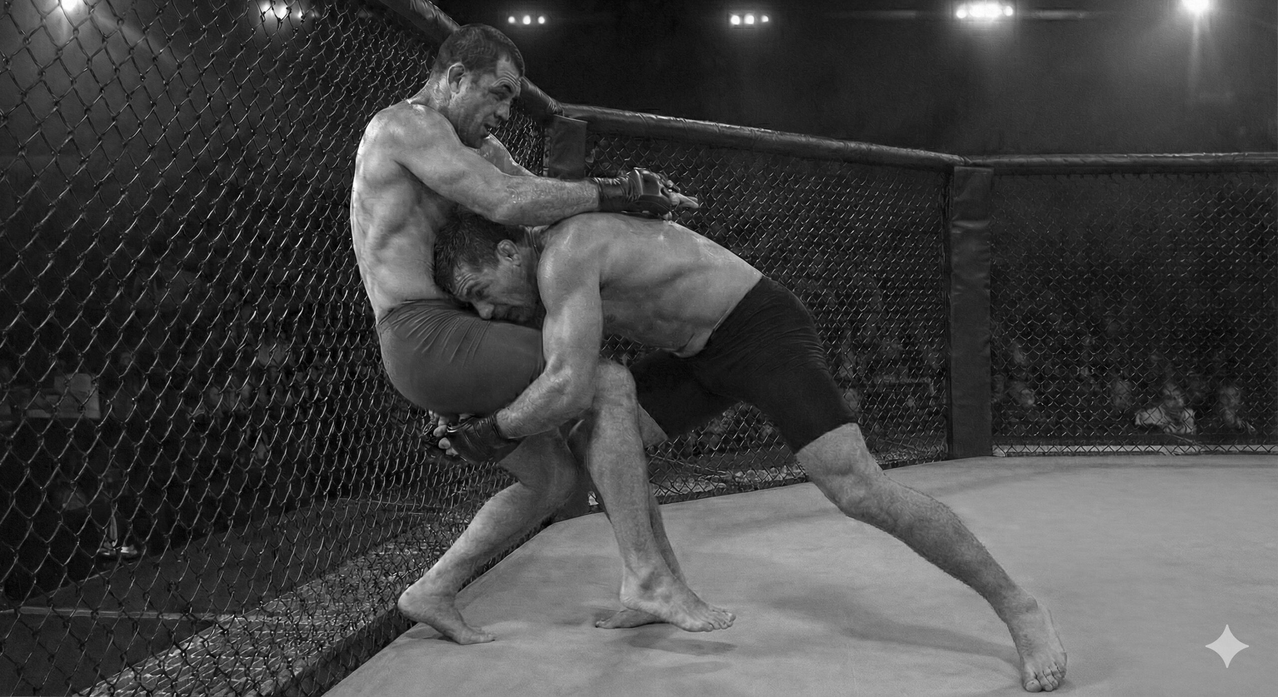 MMA-Training im Käfig